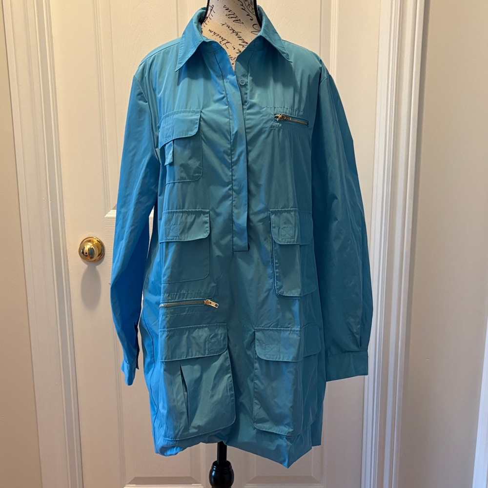 Cynthia Rowley Blue Weatherproof Utility Jacket